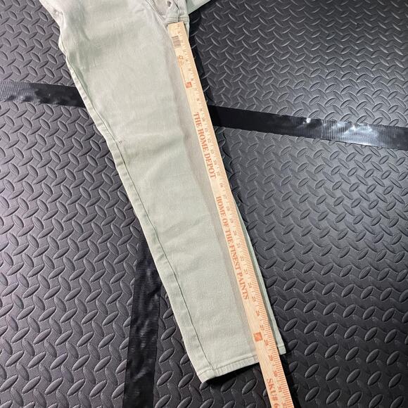 Gloria Vanderbilt Jeans Womens 12 Green Stretch Straight Leg Five Pocket Denim - Picture 5 of 10